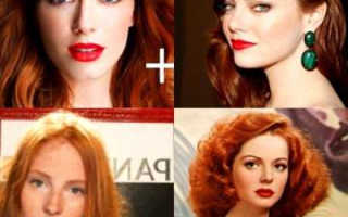Макияж для серых глаз и рыжих волос