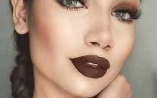 Макияж в темных тонах