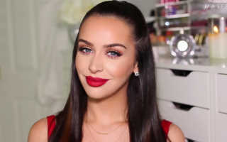 Красная помада для брюнеток с карими глазами