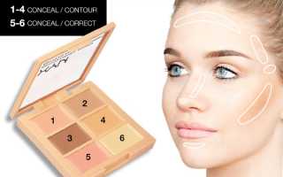 Макияж с помощью палетки консилеров