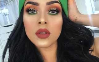 Макияж для круглого лица с зелеными глазами