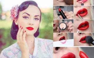 Оттенки красной помады для брюнеток