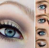 Простой макияж для голубых глаз
