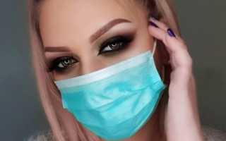 Макияж в виде маски