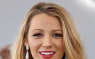 Макияж с красной помадой для русых