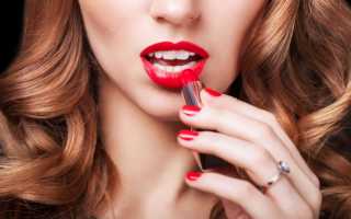 Если девушка красит губы красной помадой