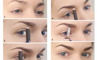 Как рисовать брови карандашом поэтапно на бумаге