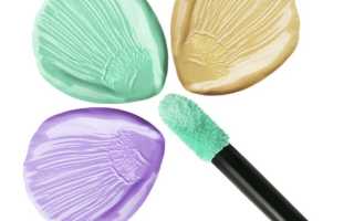 Нанесение палитры корректора на лицо