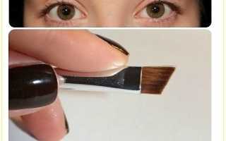 Как красить брови воском и тенями