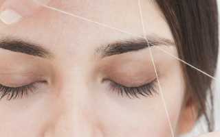 Как сделать брови с помощью нитки
