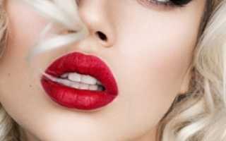 Классический макияж с красной помадой